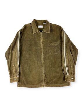 Emergency Exit Vintage 90's Green Corduroy Striped Sleeve Jacket